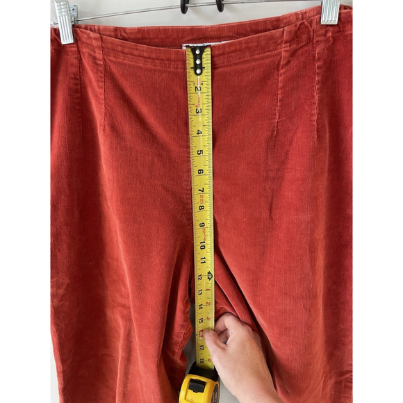 Willow, Women’s Brick Orange Red Wide Leg Small Gauge Corduroy Pants Size medium - Picture 8 of 10